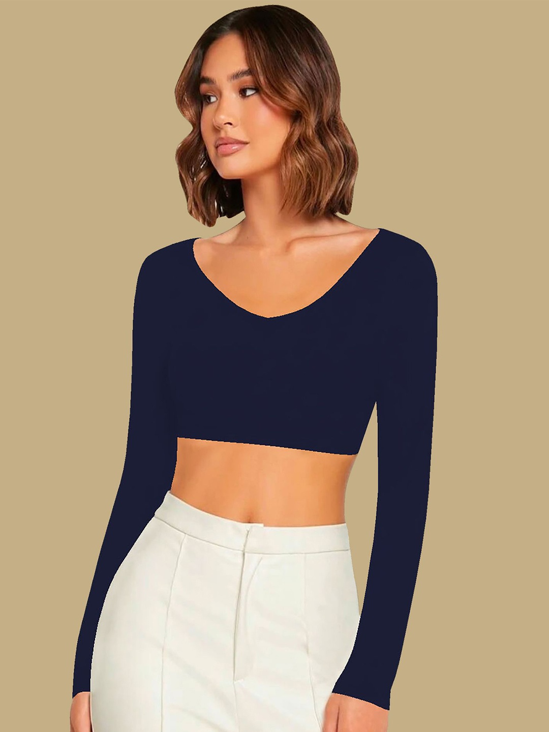 

Dream Beauty Fashion Crop Top, Navy blue