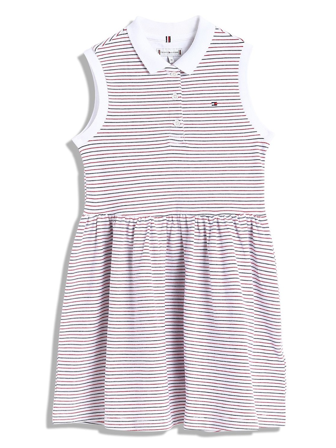 

Tommy Hilfiger Girls Striped A-Line Dress, White