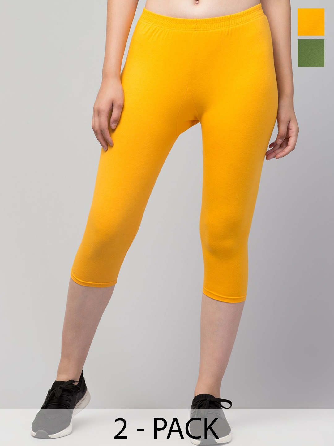 

ULLAS Women Capris, Lime green