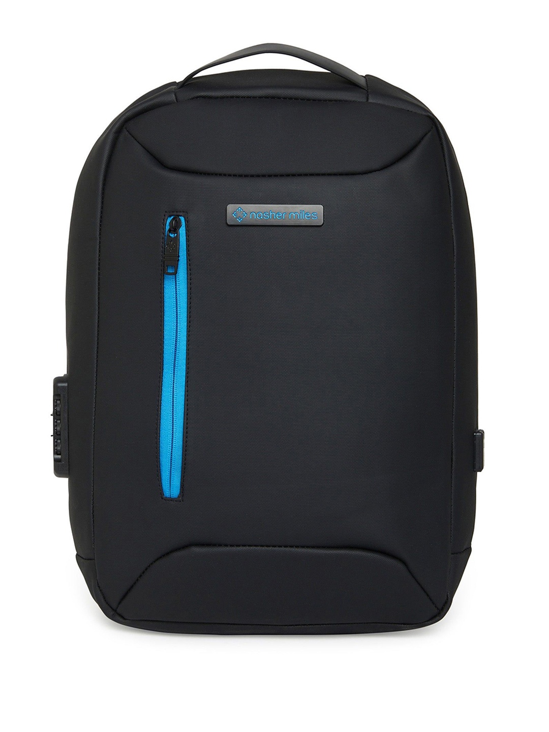 

Nasher Miles Staten 22L Polyester Laptop Backpack with Number Lock & USB charging, Black