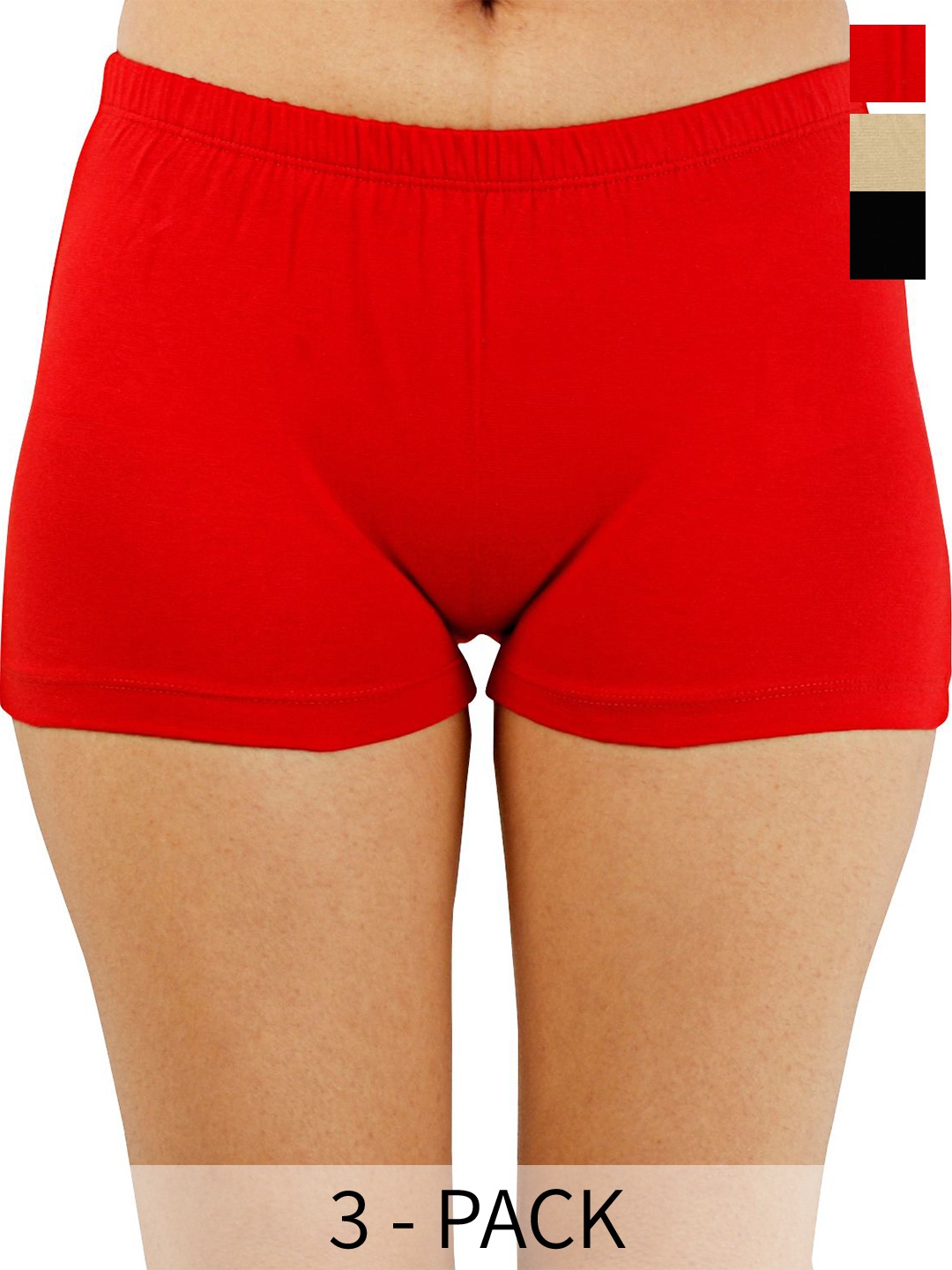 

Diving Deep Women Pack of 3 Boy Shorts Briefs, Black