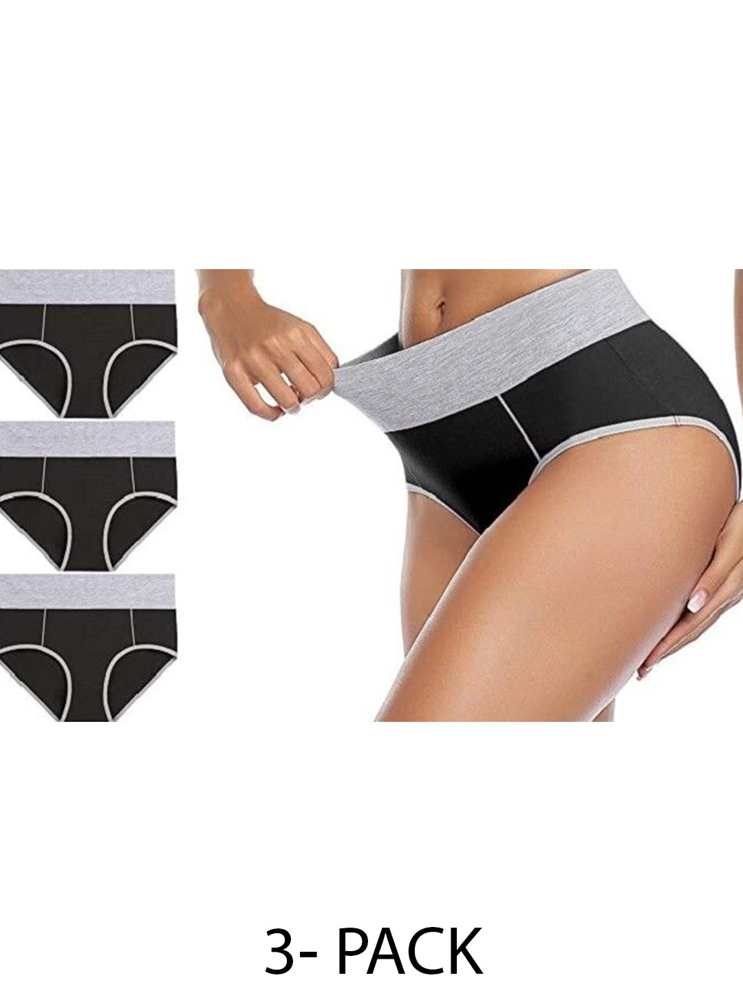 

Diving Deep Women Pack of 3 Cotton Hipster Briefs, Assorted