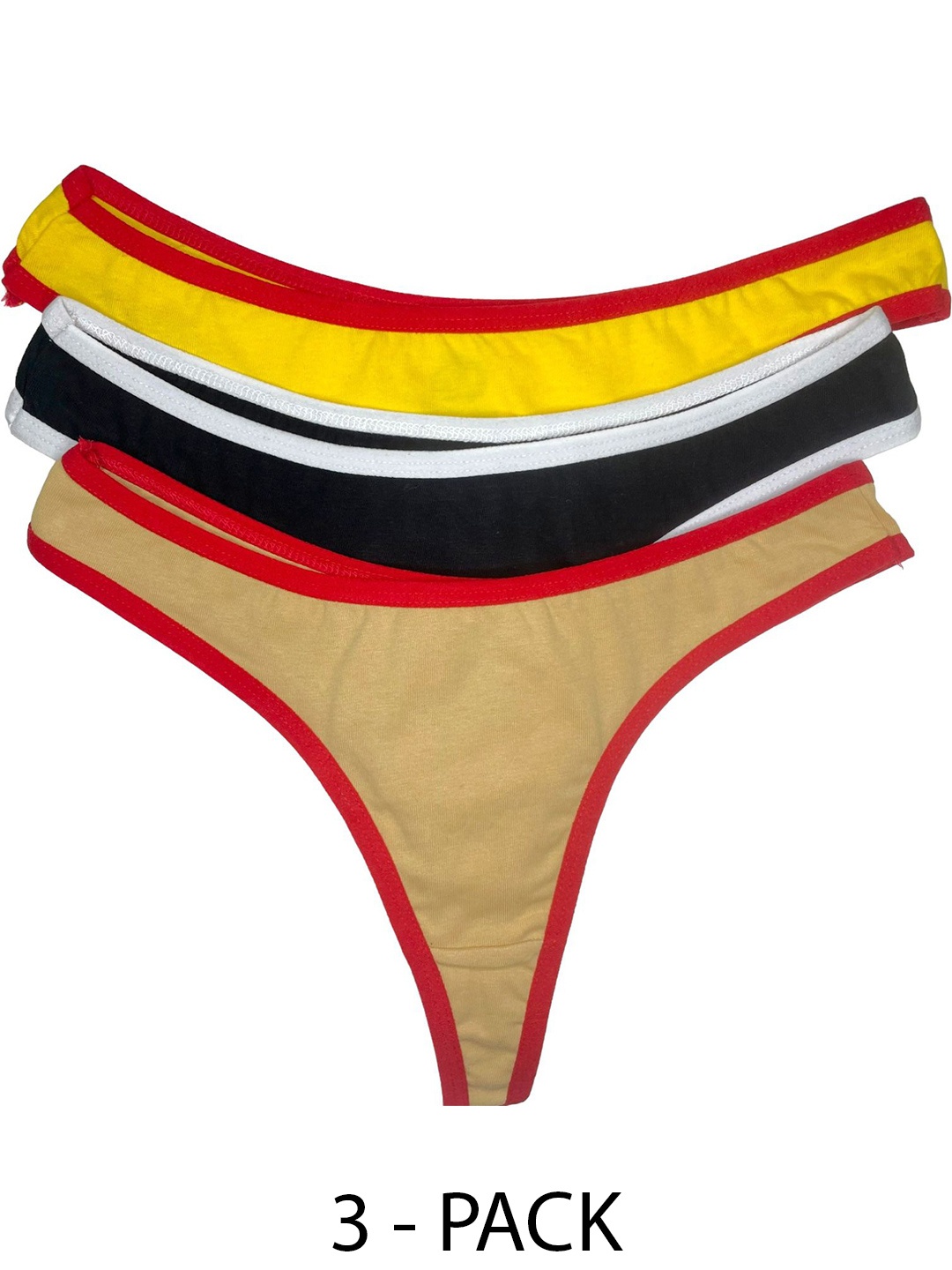 

Diving Deep Women Pack of 3 Thongs Briefs, Assorted