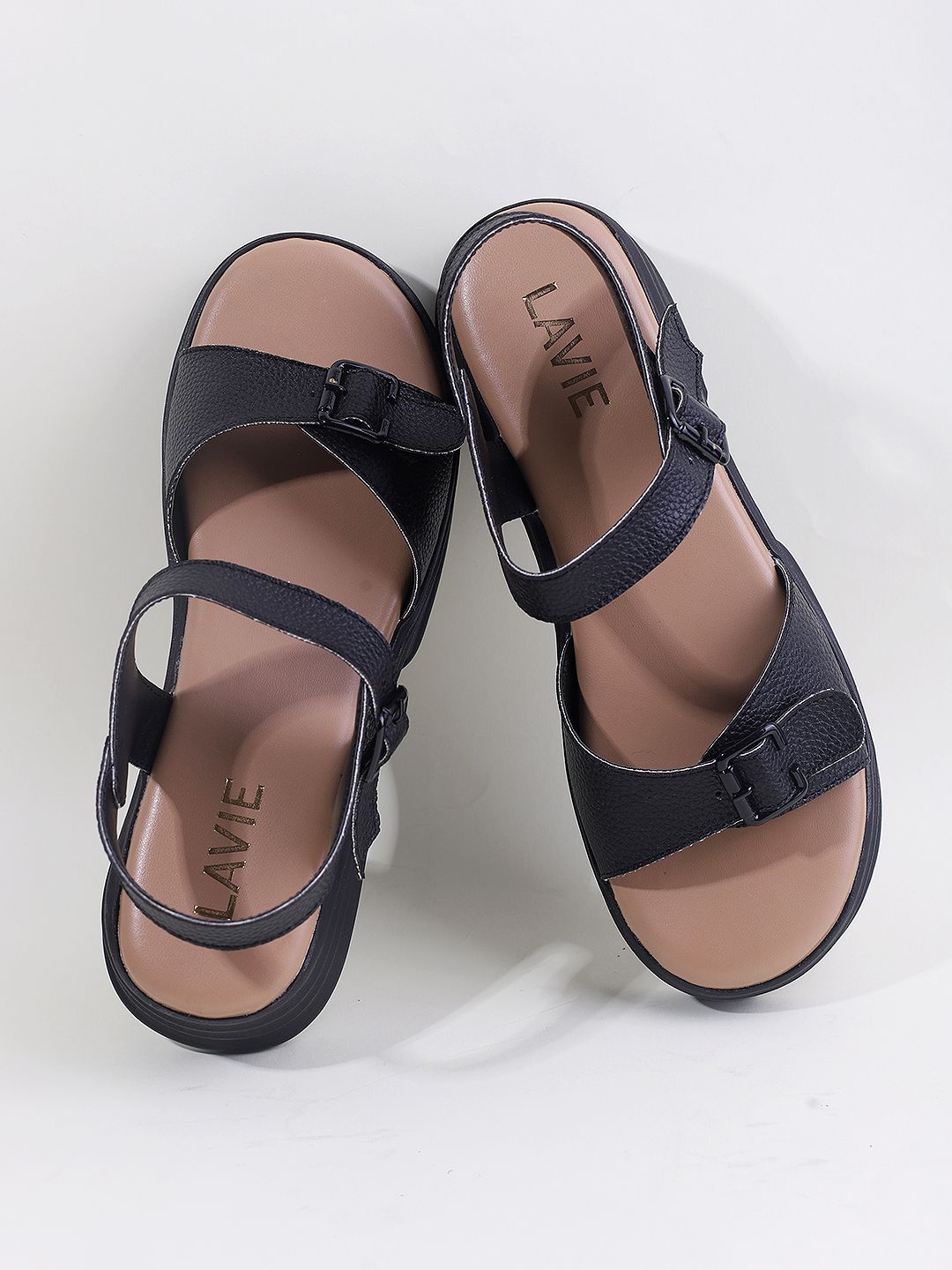 

Lavie Women Open Toe Block Sandals, Black