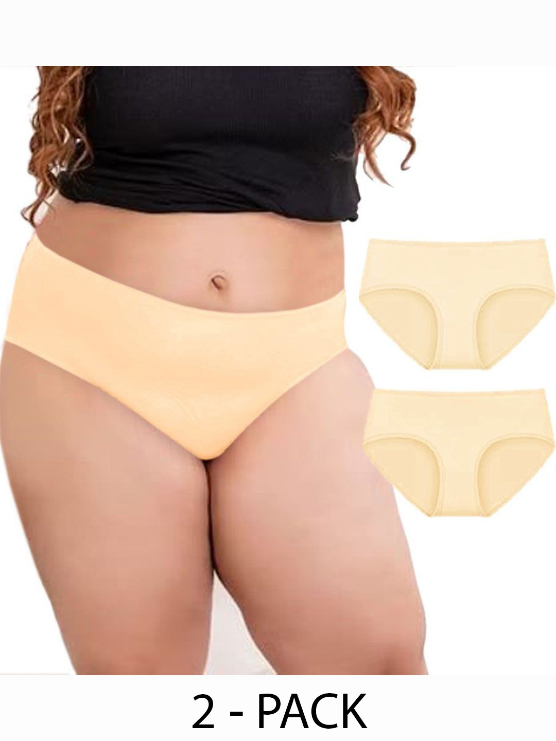 

Diving Deep Pack of 2 Cotton Hipster Briefs, Beige