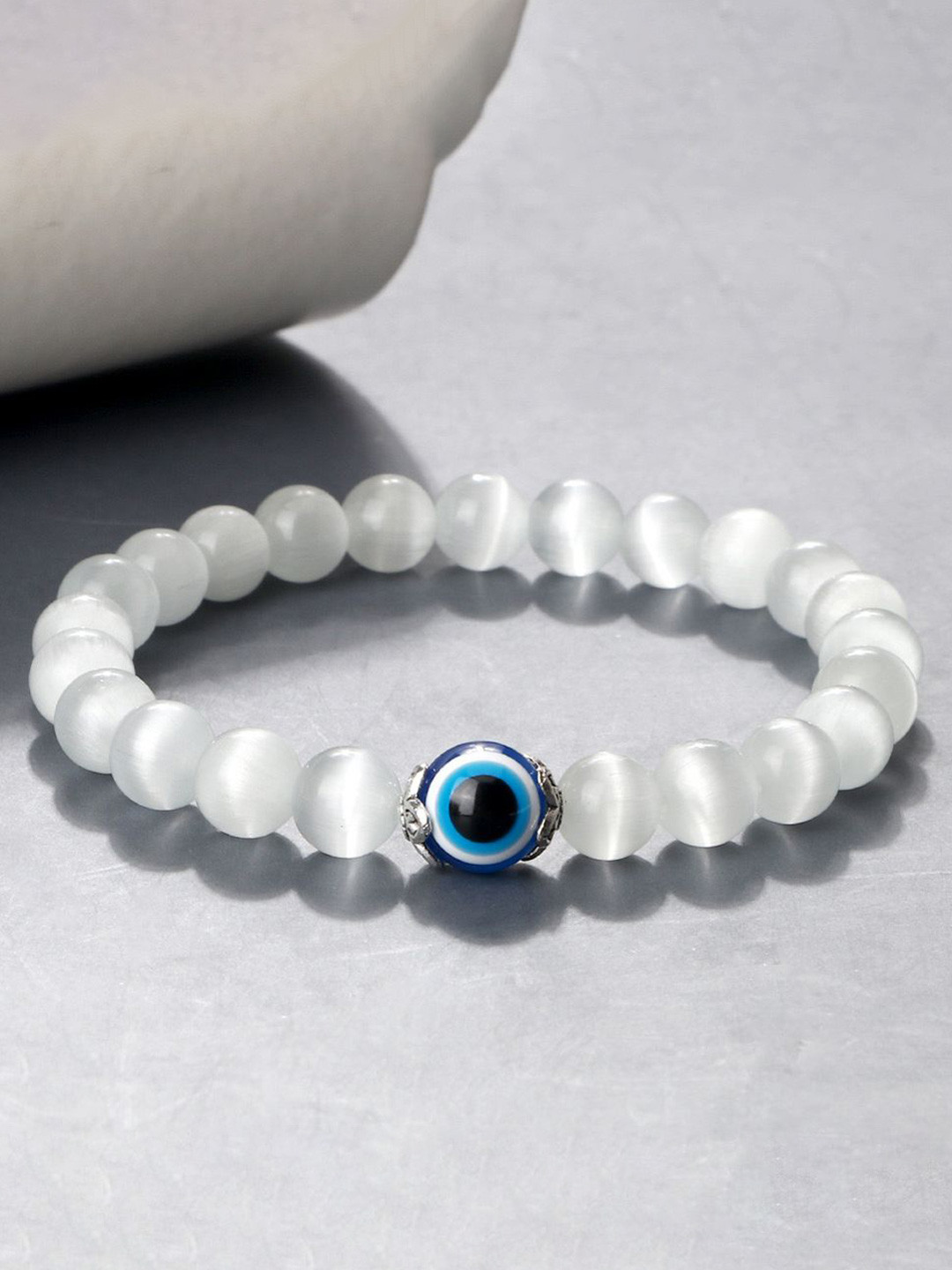 

Shining Diva Fashion Artificial Beads Wraparound Bracelet, White