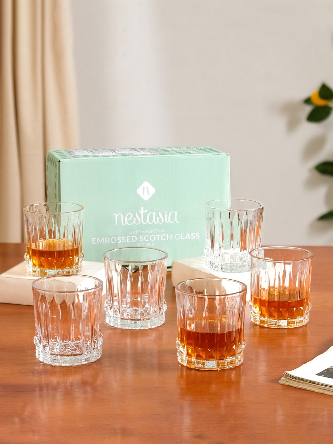 

Nestasia 6 Pieces Transparent Whisky Glass 240ml each