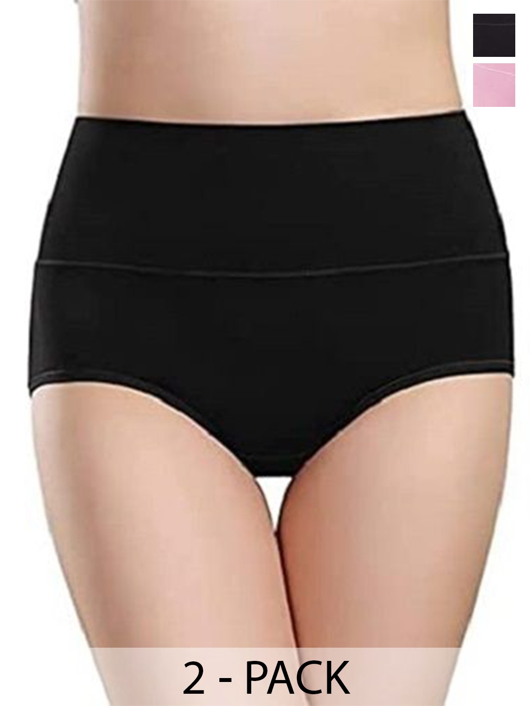 

Diving Deep Women Pack of 2 Cotton Hipster Briefs, Black
