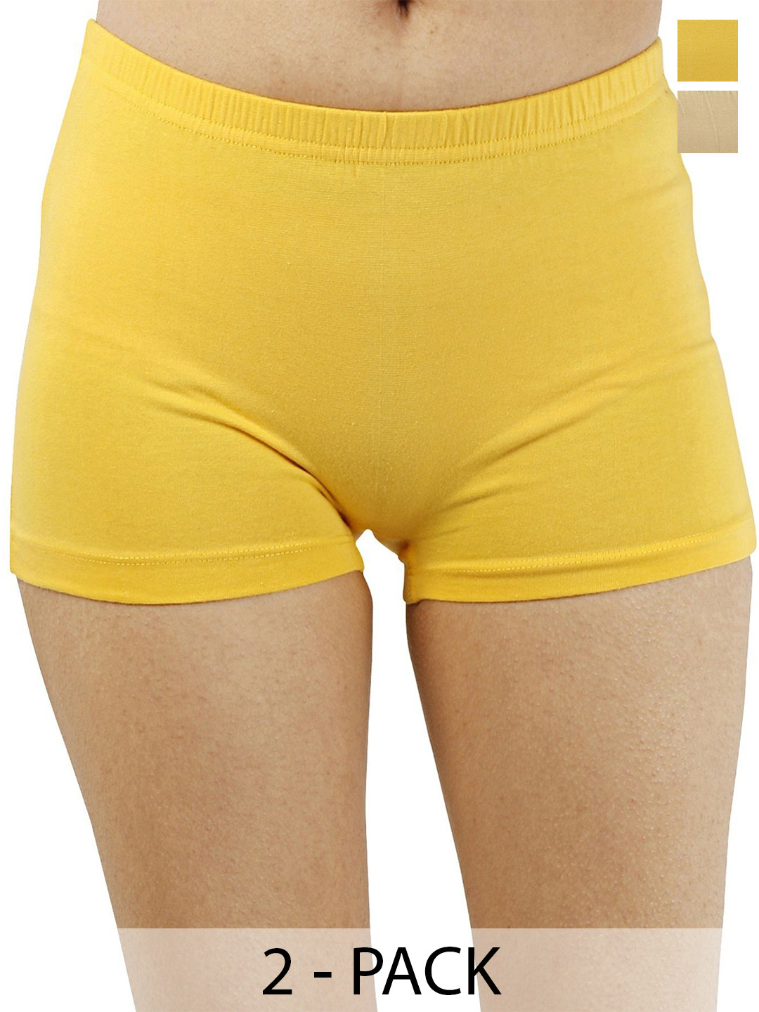 

Diving Deep Women Pack of 2 Cotton Assorted Boy Shorts Briefs