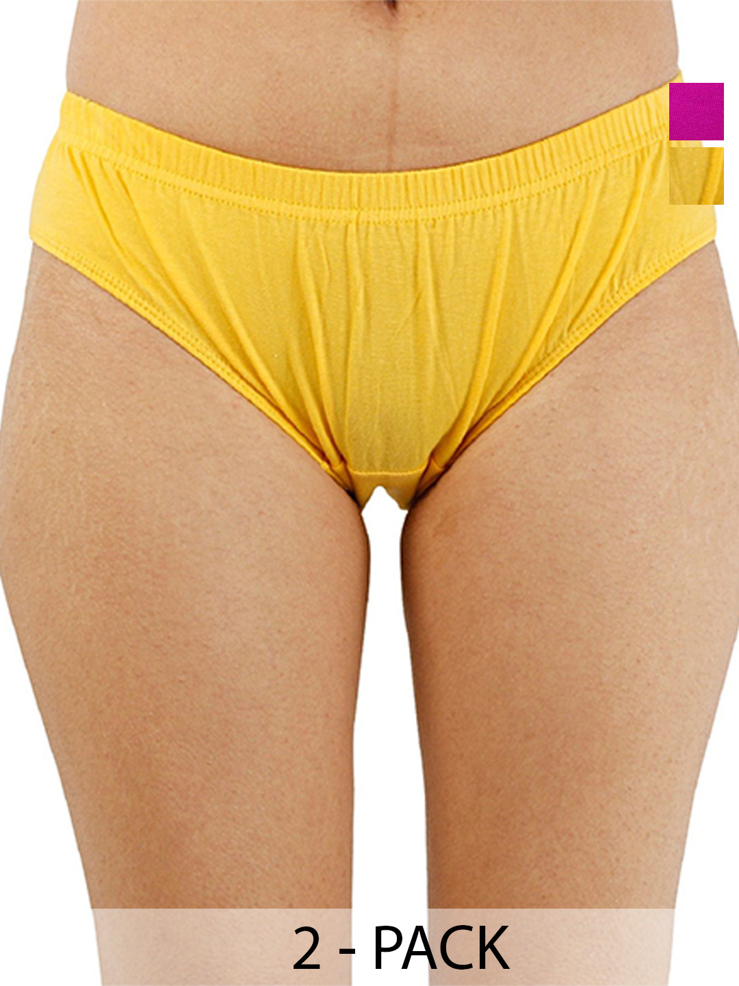 

Diving Deep Women Pack of 2 Hipster Briefs, Yellow