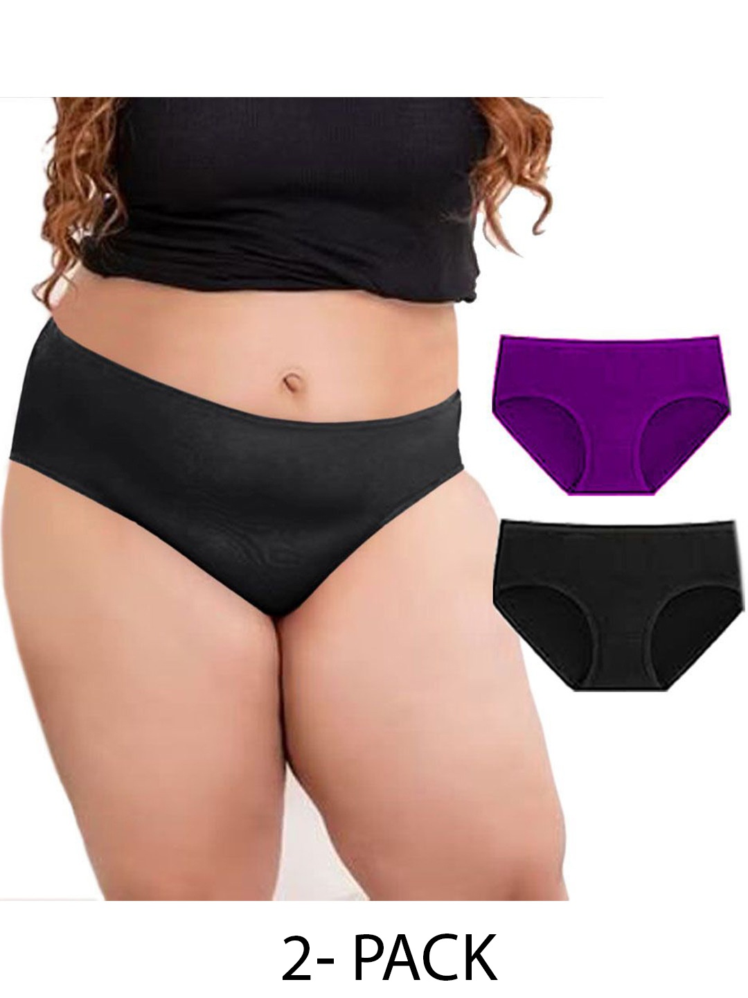 

Diving Deep Pack of 2 Cotton Hipster Briefs, Purple