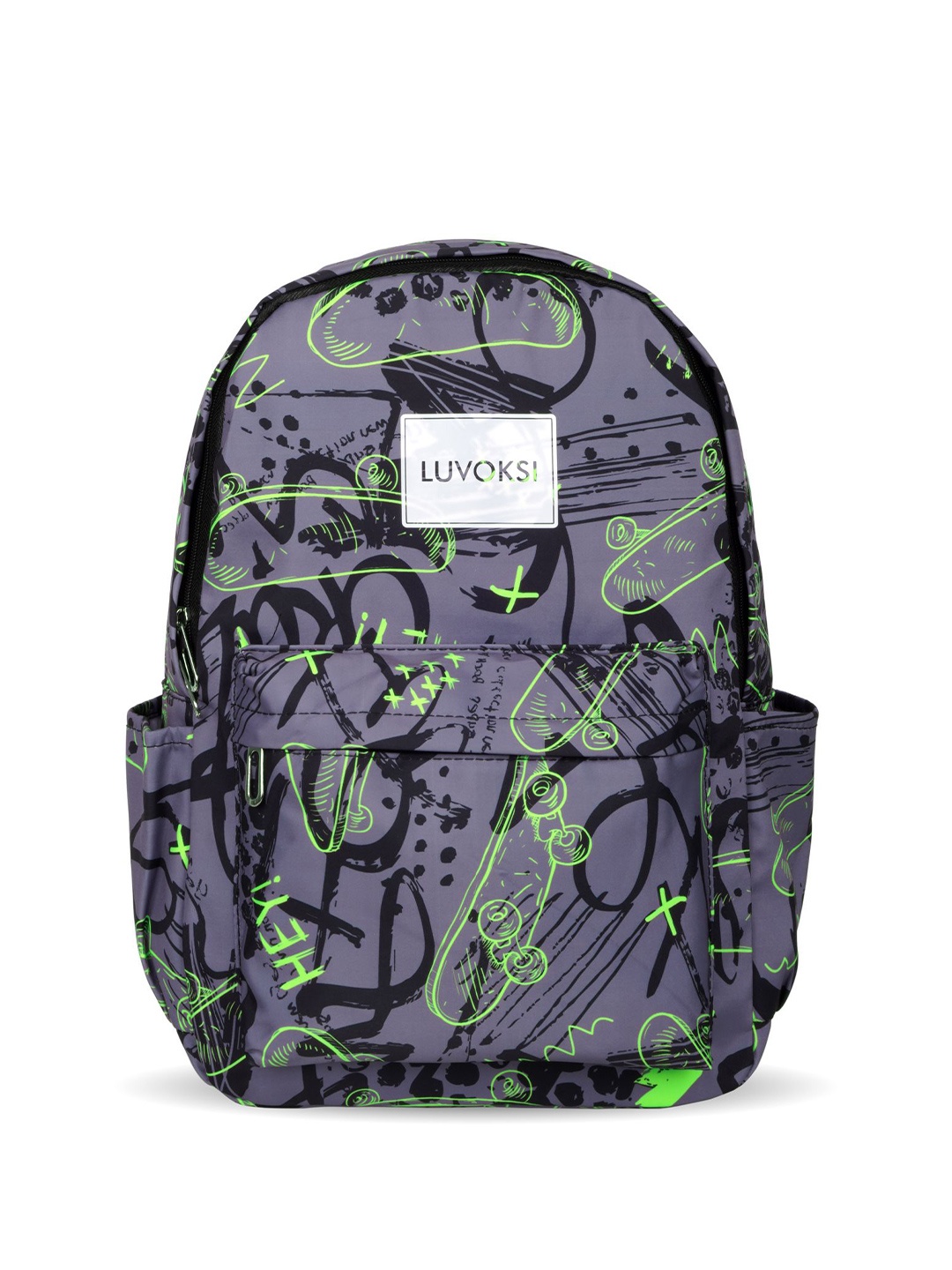 

Luvoksi Women Embroidered Ergonomic Backpack, Grey