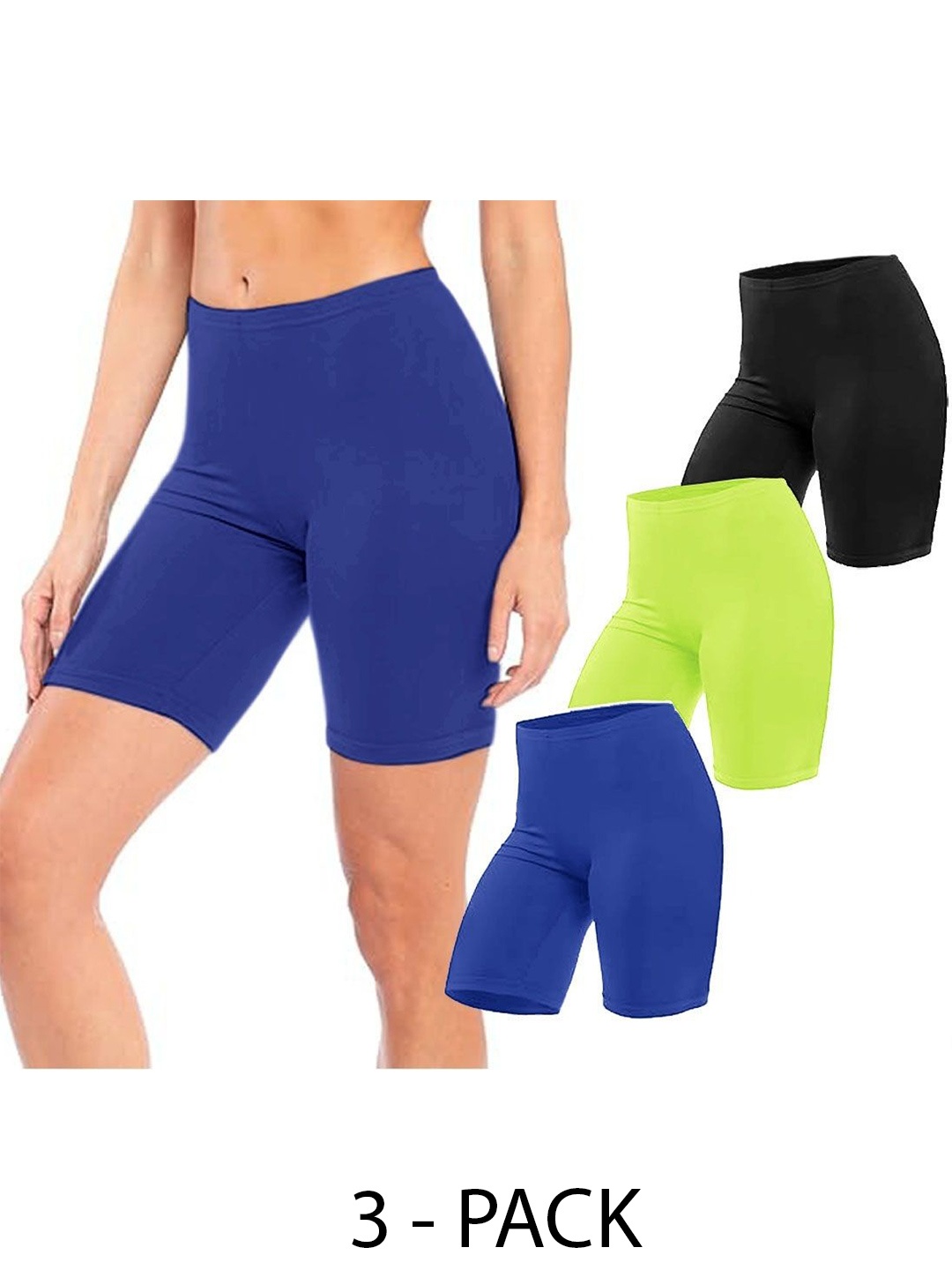 

Diving Deep Women Pack of 3 Boy Shorts Mid-Rise Briefs, Blue