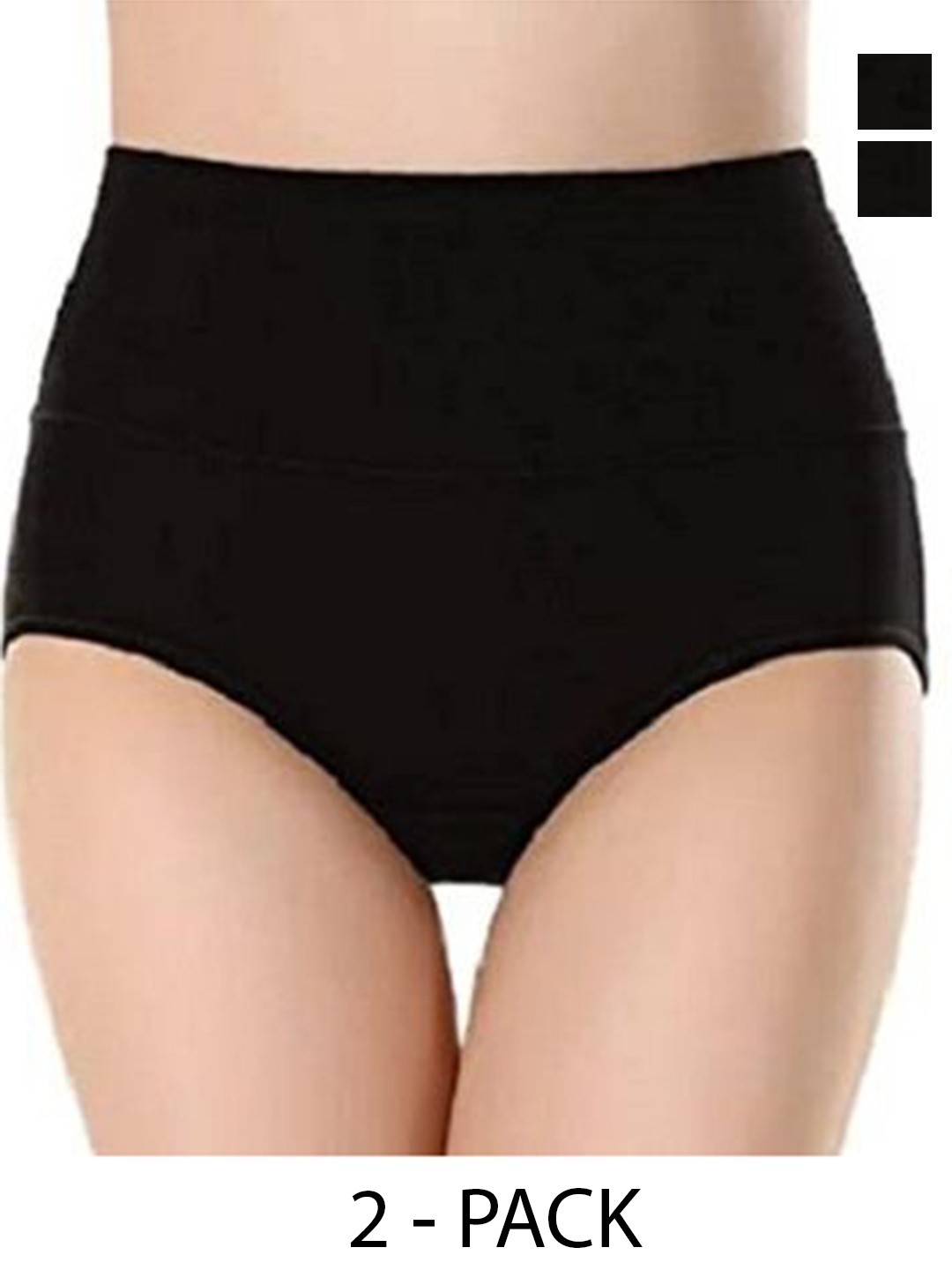

Diving Deep Women Pack of 2 Cotton Hipster Briefs, Black