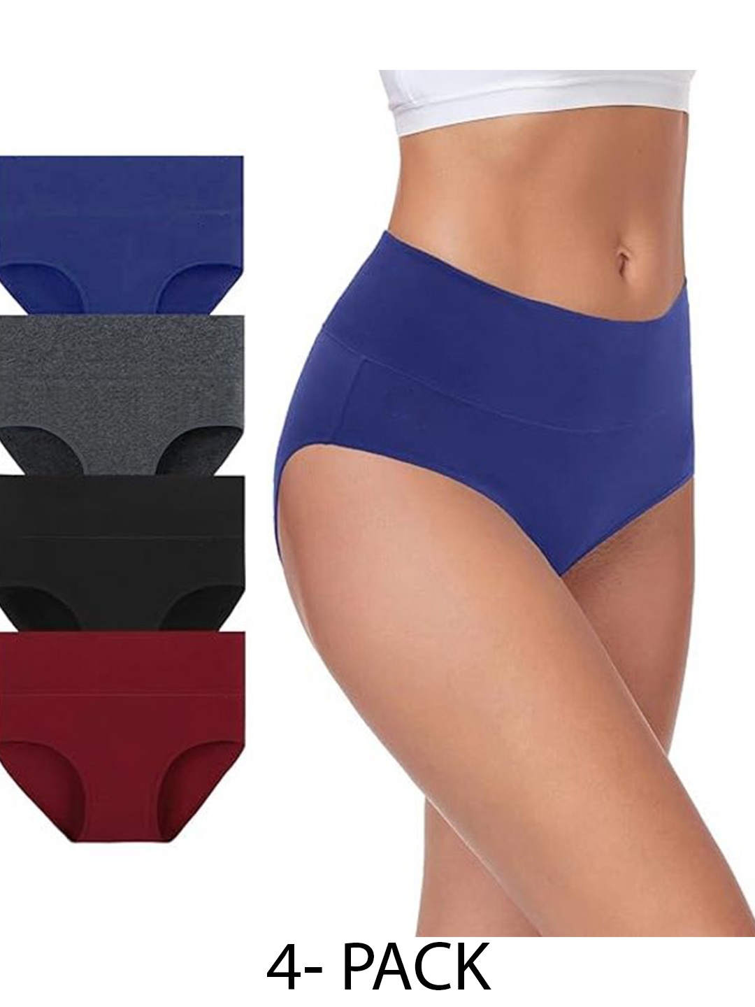 

Diving Deep Women Pack of 4 Cotton Hipster Briefs, Assorted