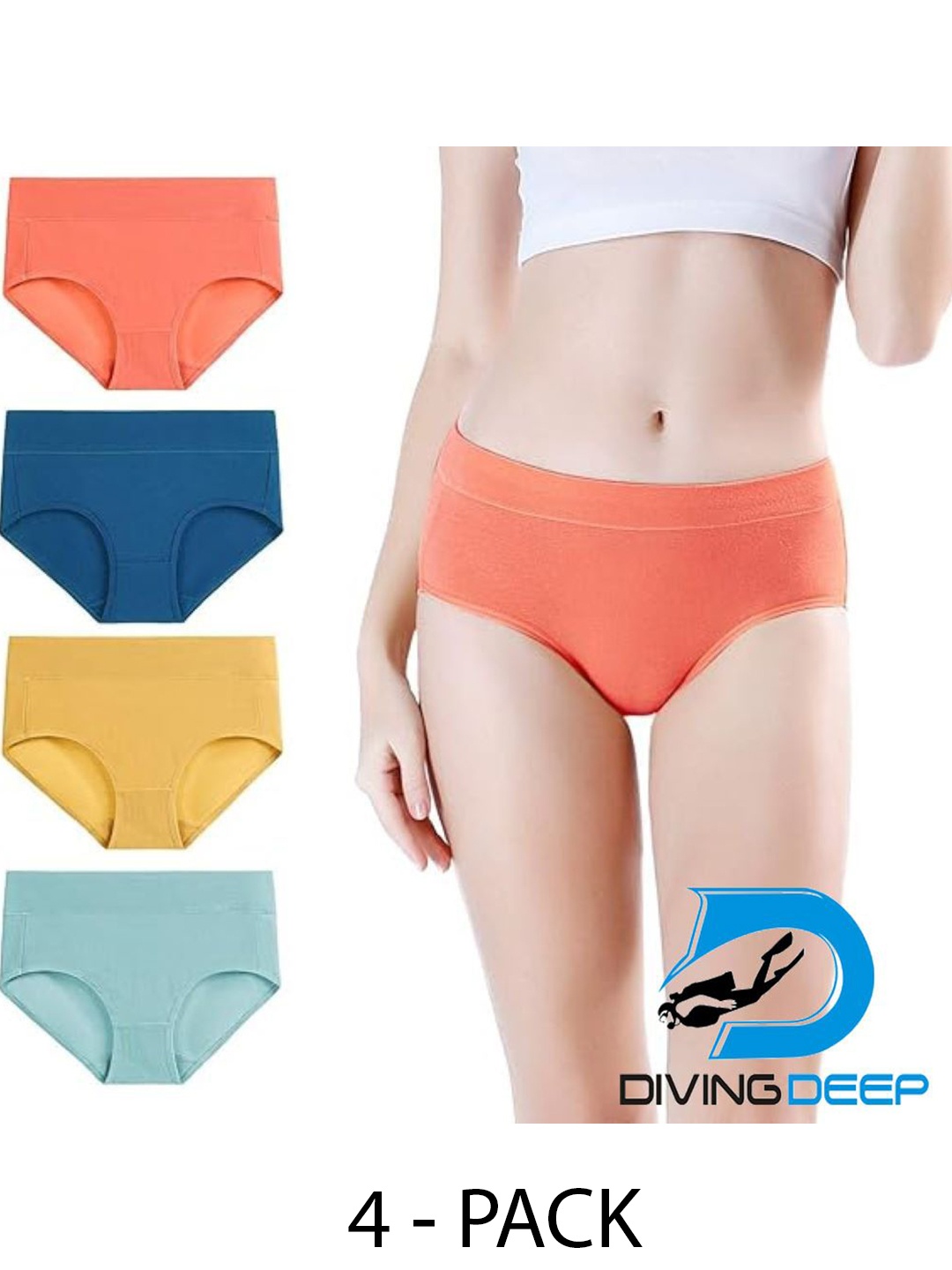 

Diving Deep Pack of 4 Hipster Briefs, Multi