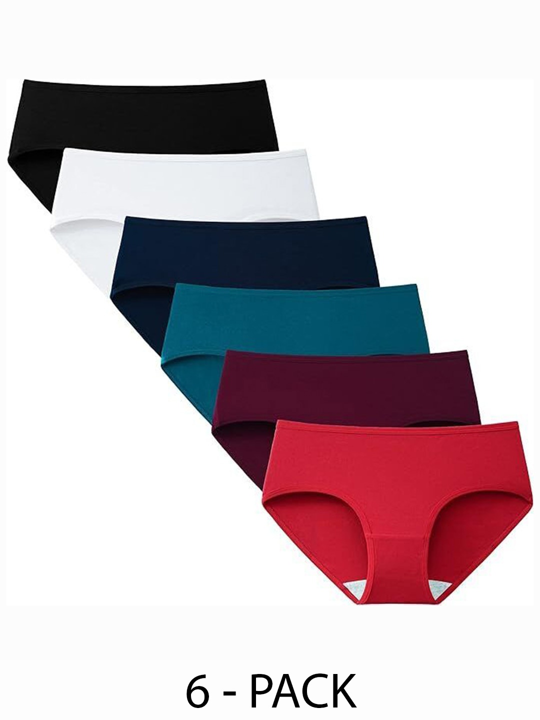 

Diving Deep Women Pack of 6 Cotton Assorted Hipster Briefs