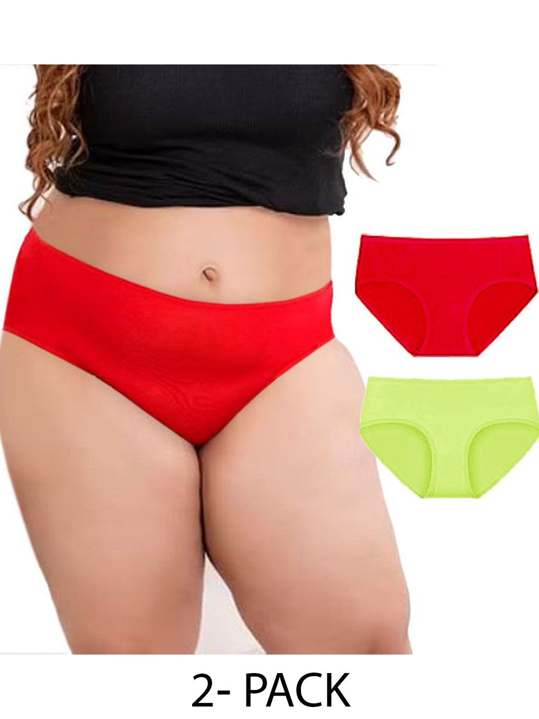 

Diving Deep Pack of 2 Cotton Hipster Briefs, Red