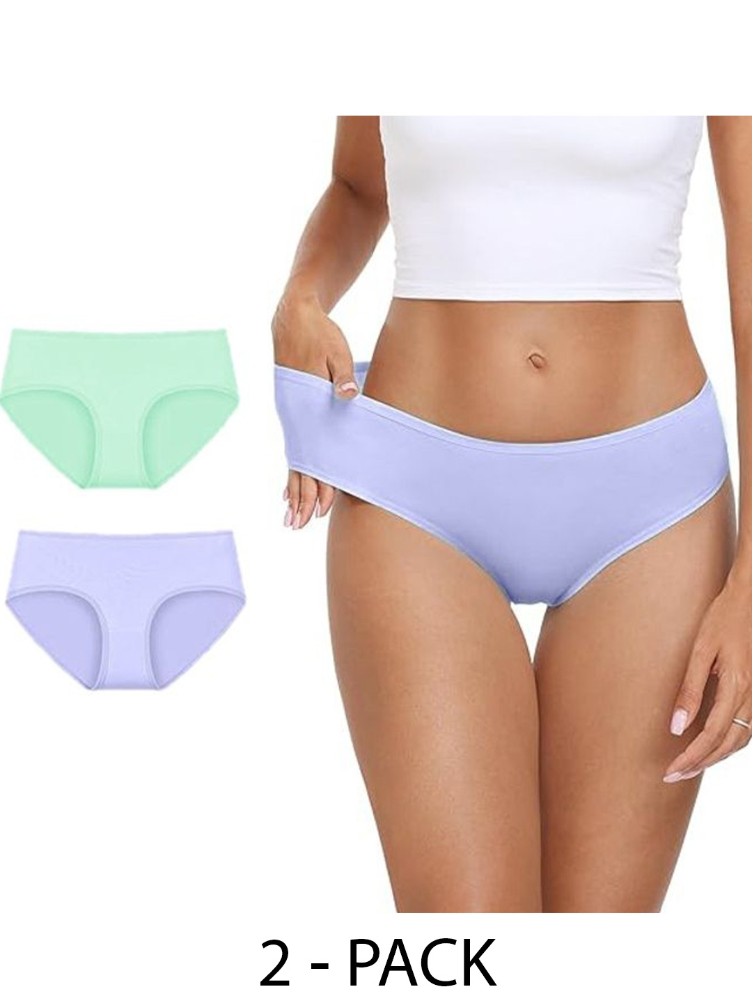 

Diving Deep Women Pack Of 2 Cotton Hipster Briefs, Assorted