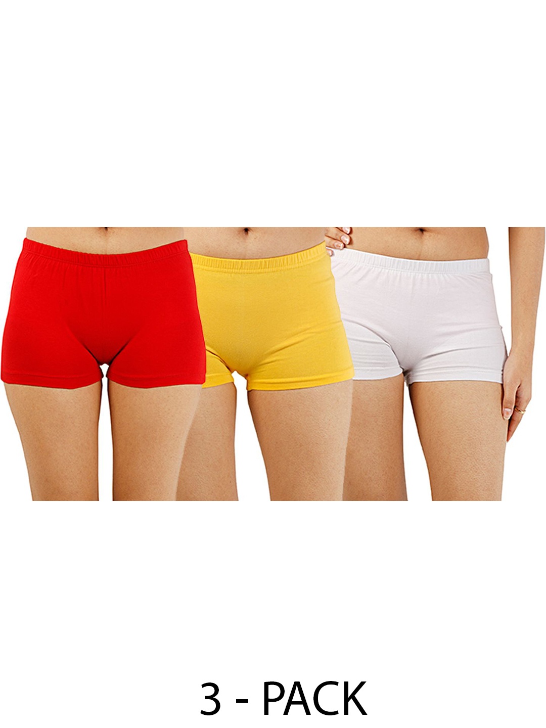 

Diving Deep Pack of 3 Cotton Boy Shorts Briefs, White