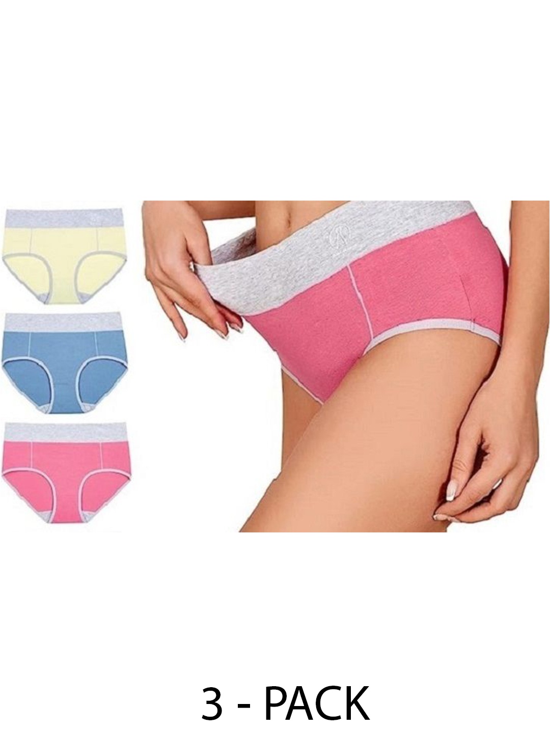 

Diving Deep Pack Of 3 Hipster Briefs, Pink