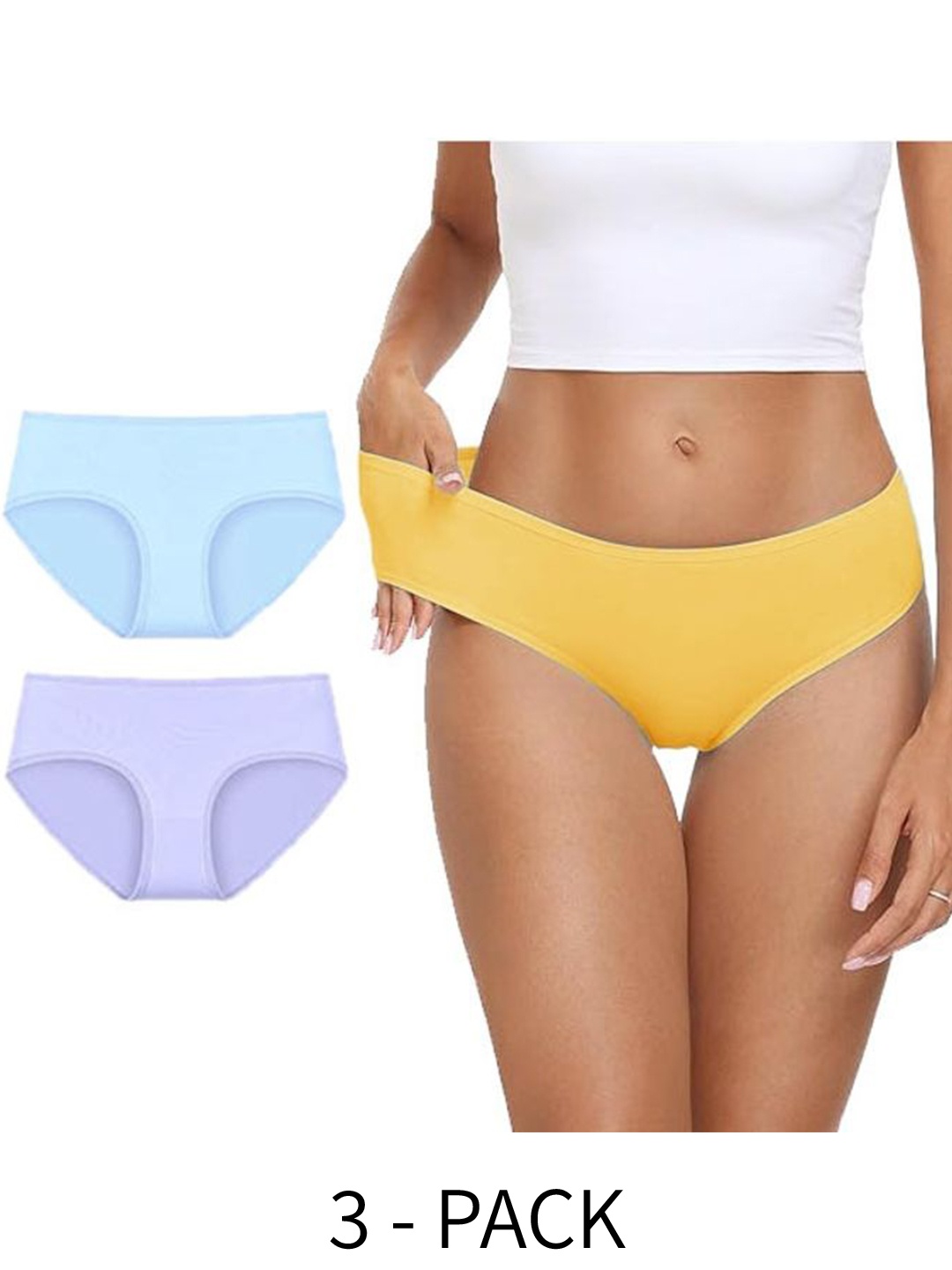 

Diving Deep Women Pack of 3 Cotton Assorted Hipster Briefs
