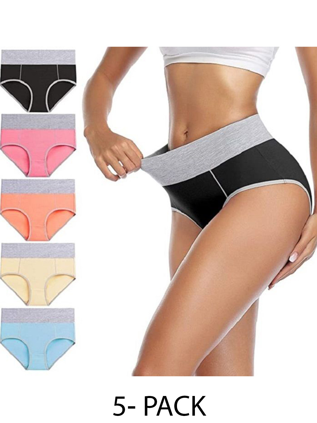 

Diving Deep Women Pack of 5 Hipster Briefs, Assorted