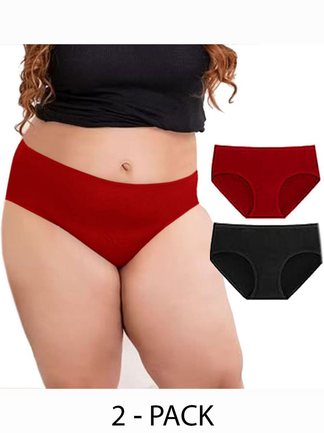 

Diving Deep Women Pack of 2 Cotton Hipster Briefs, Assorted