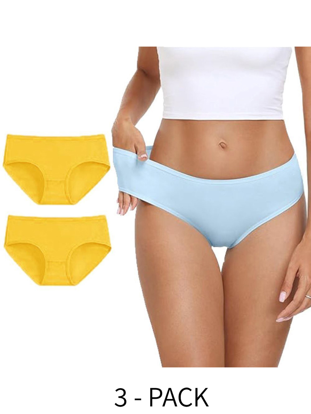

Diving Deep Women Pack of 3 Cotton Hipster Briefs, Assorted
