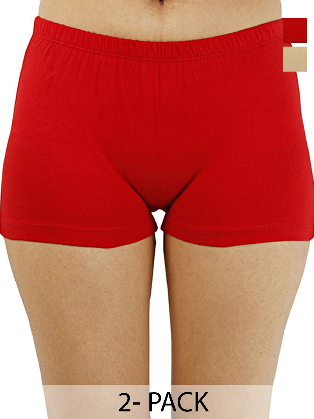 

Diving Deep Women Pack of 2 Cotton Boy Shorts Briefs, Assorted