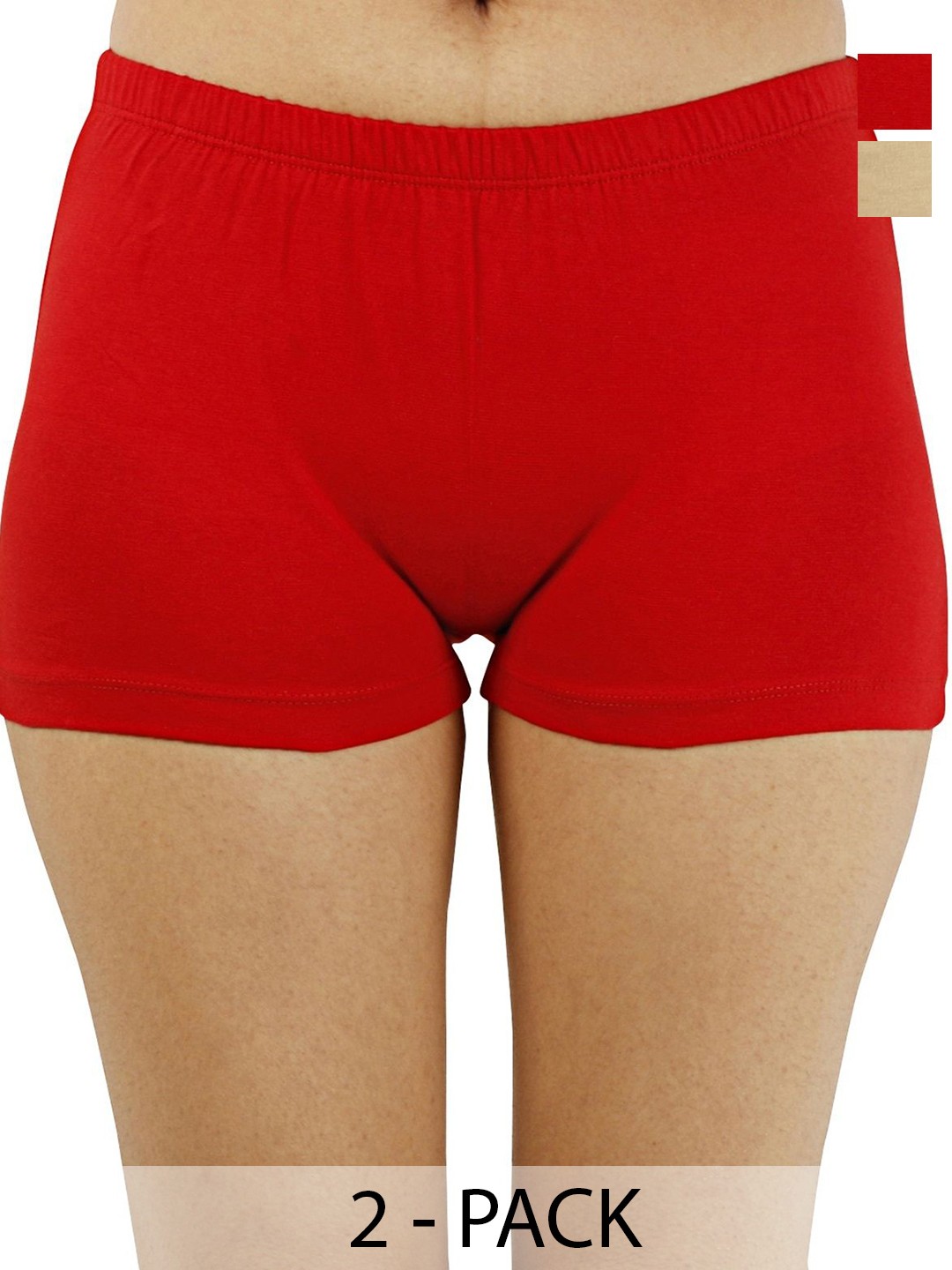 

Diving Deep Women Pack of 2 Boy Shorts Briefs, Red
