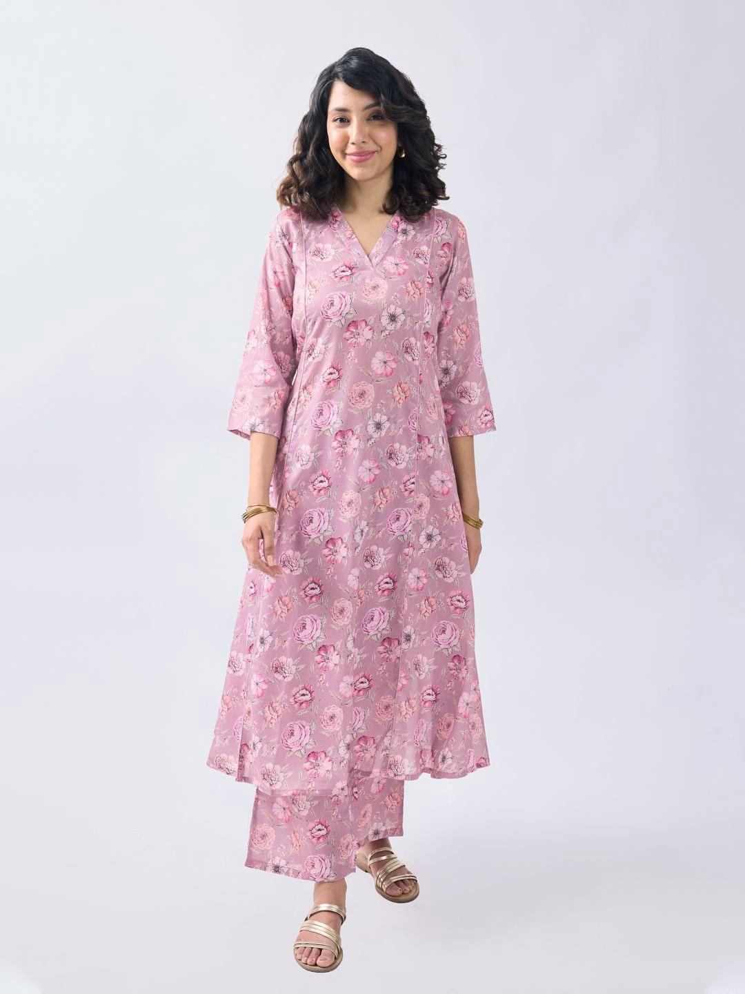 

BAESD Women Floral Printed Fit & Flare Dress, Pink