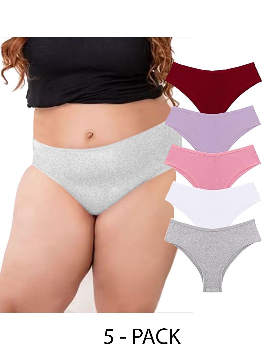 

Diving Deep Women Pack of 5 Hipster Briefs, Assorted