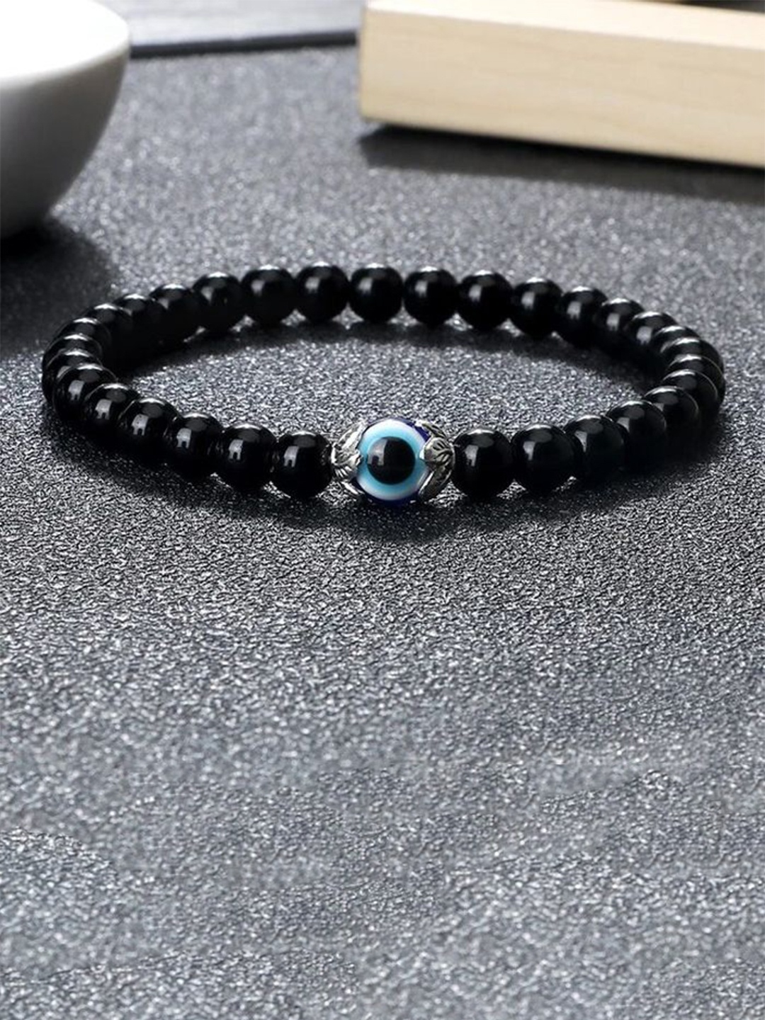 

Shining Diva Fashion Artificial Beaded Wraparound Bracelet, Black
