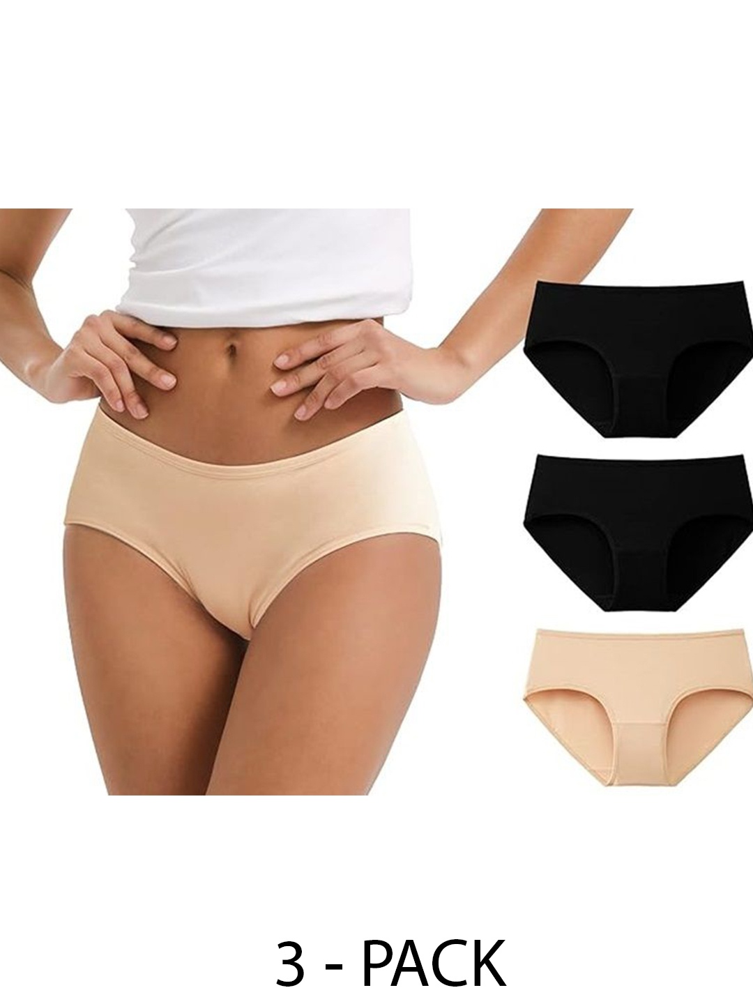 

Diving Deep Women Pack of 3 Cotton Assorted Hipster Briefs