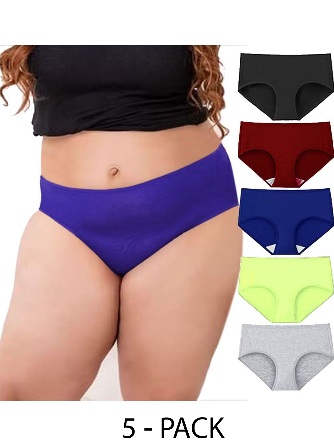 

Diving Deep Pack of 5 Cotton Hipster Briefs, Purple
