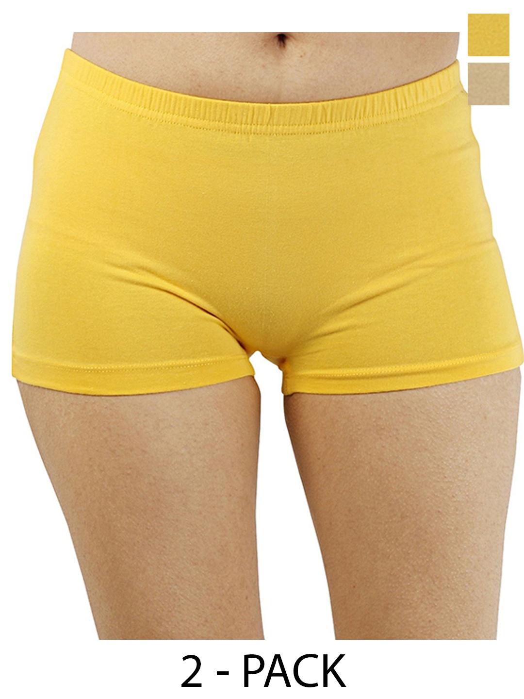 

Diving Deep Women Pack of 2 Boy Shorts Briefs, Beige