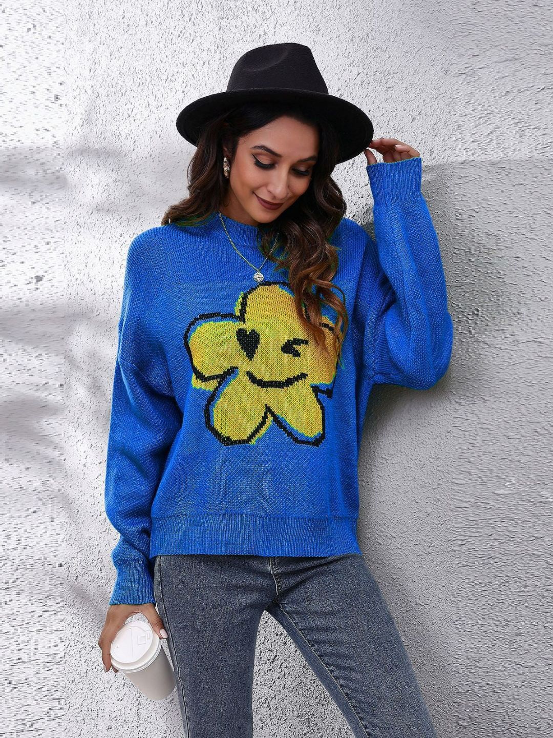 

Oh Rare Women Humour and Comic Printed Pullover, Blue