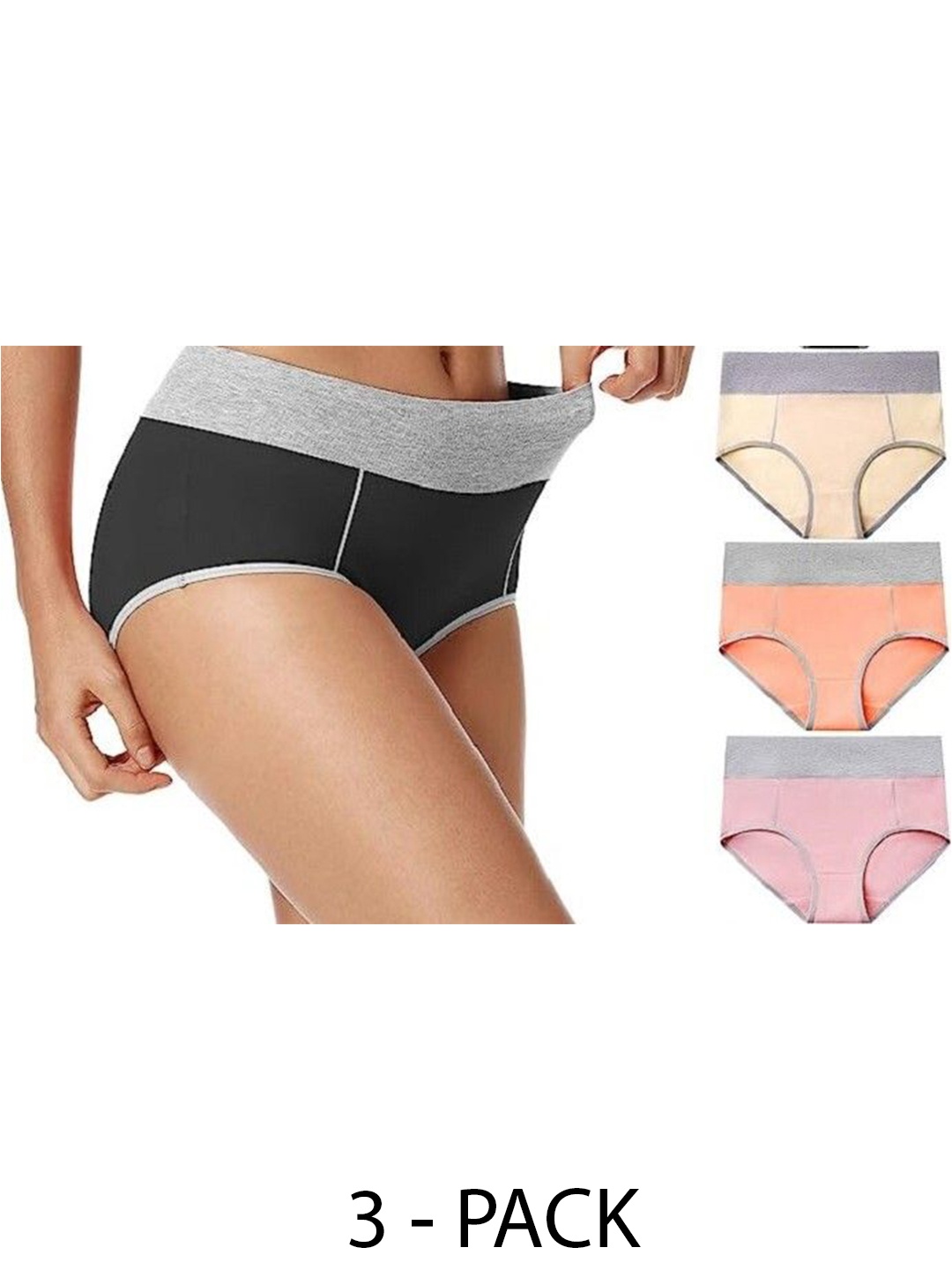 

Diving Deep Women Pack of 3 Cotton Hipster Briefs, Assorted