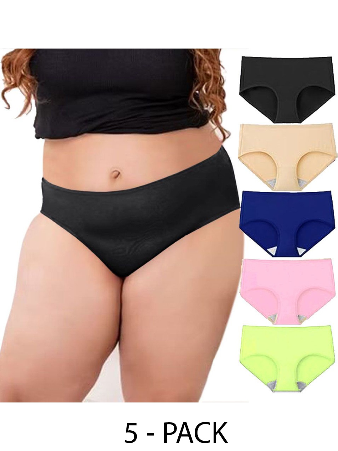 

Diving Deep Women Pack of 5 Cotton Assorted Hipster Briefs