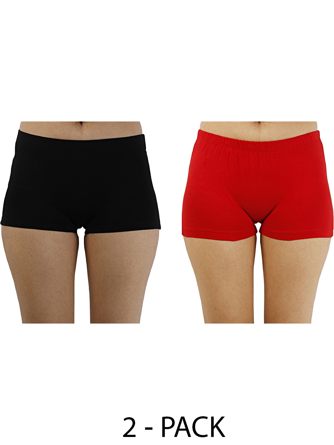 

Diving Deep Women Pack of 2 Boy Shorts Briefs, Red