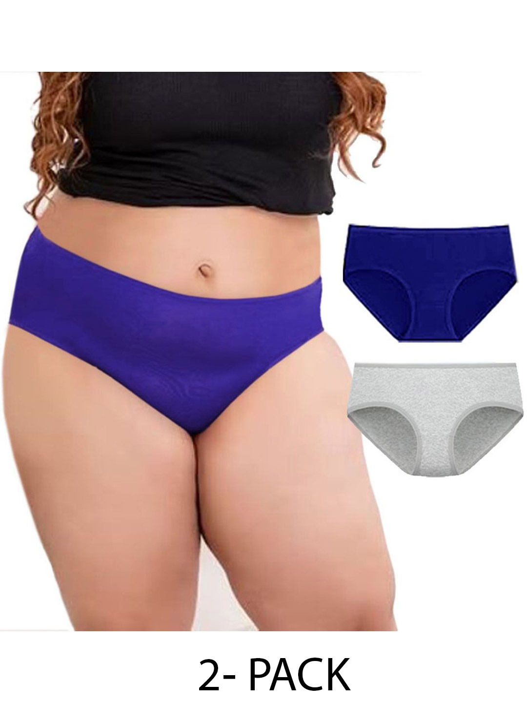 

Diving Deep Women Pack of 2 Cotton Hipster Briefs, Assorted