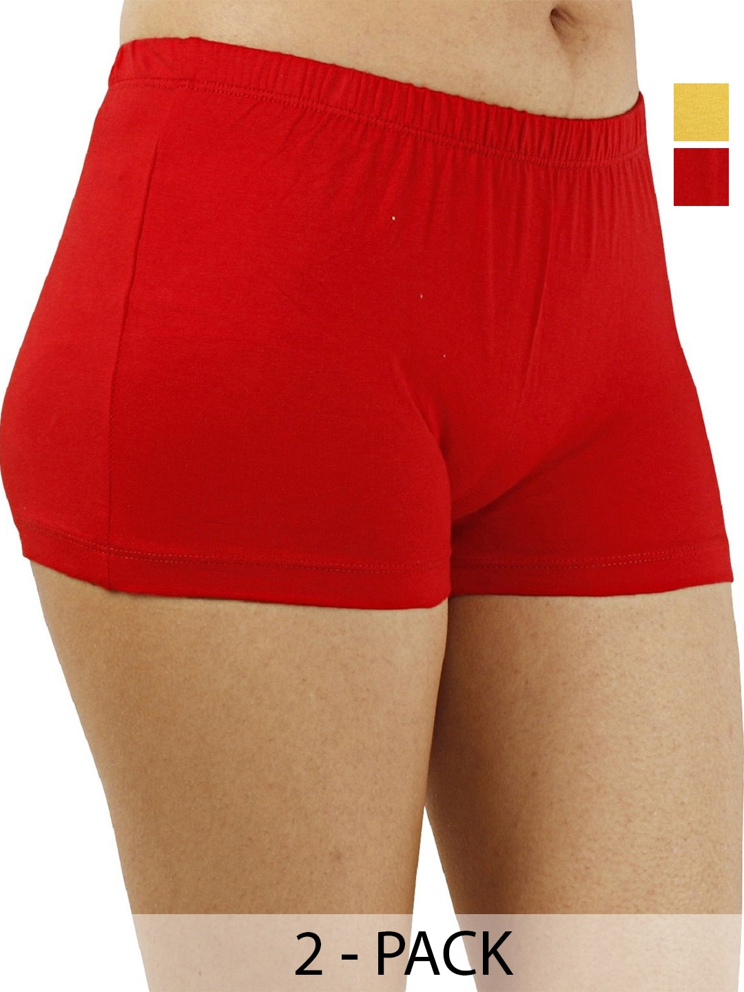 

Diving Deep Women Pack of 2 Cotton Assorted Boy Shorts