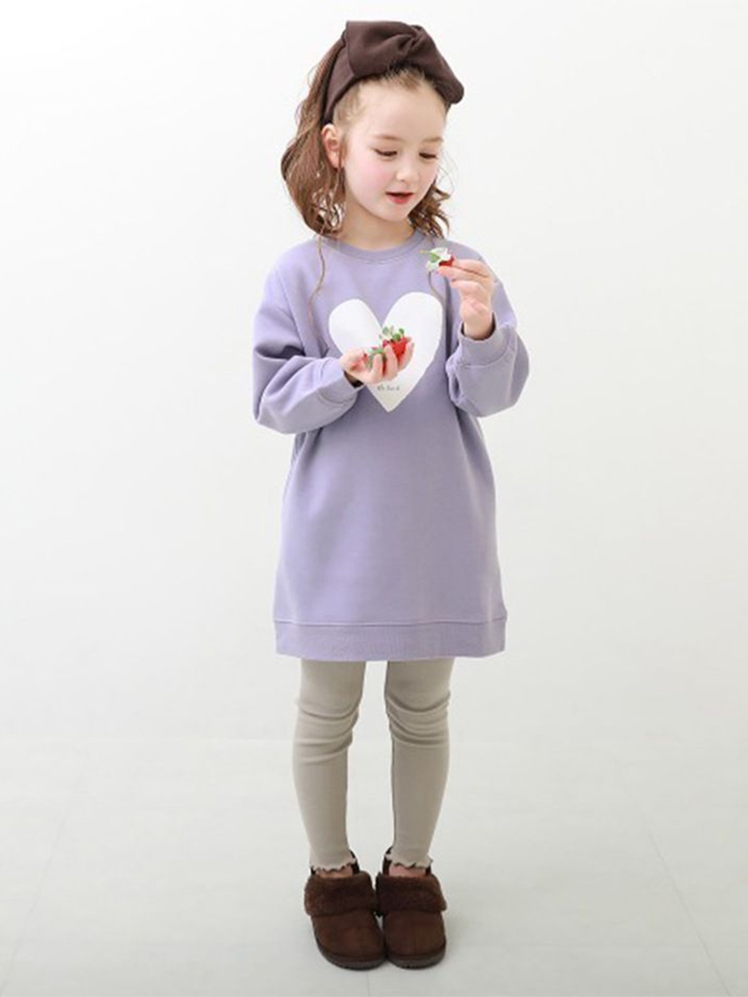 

LULU & SKY Girls Graphic Printed T-shirt Above Knee Dress, Purple