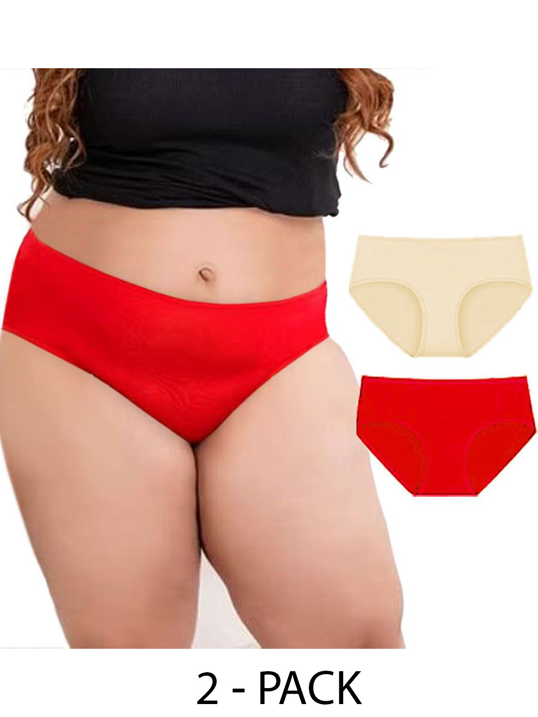 

Diving Deep Women Pack of 2 Hipster Briefs, Red