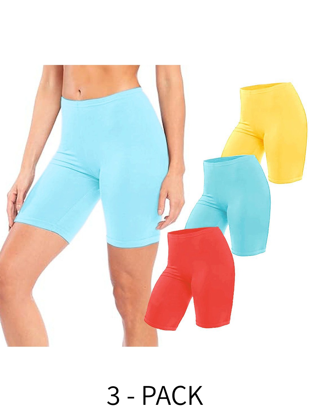 

Diving Deep Women Pack of 3 Cotton Boy Shorts Briefs, Assorted