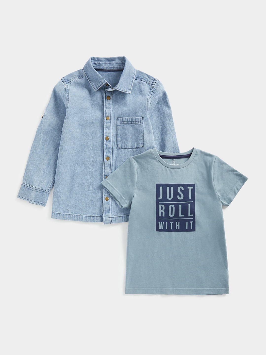 

mothercare Boys Opaque Casual Shirt, Blue