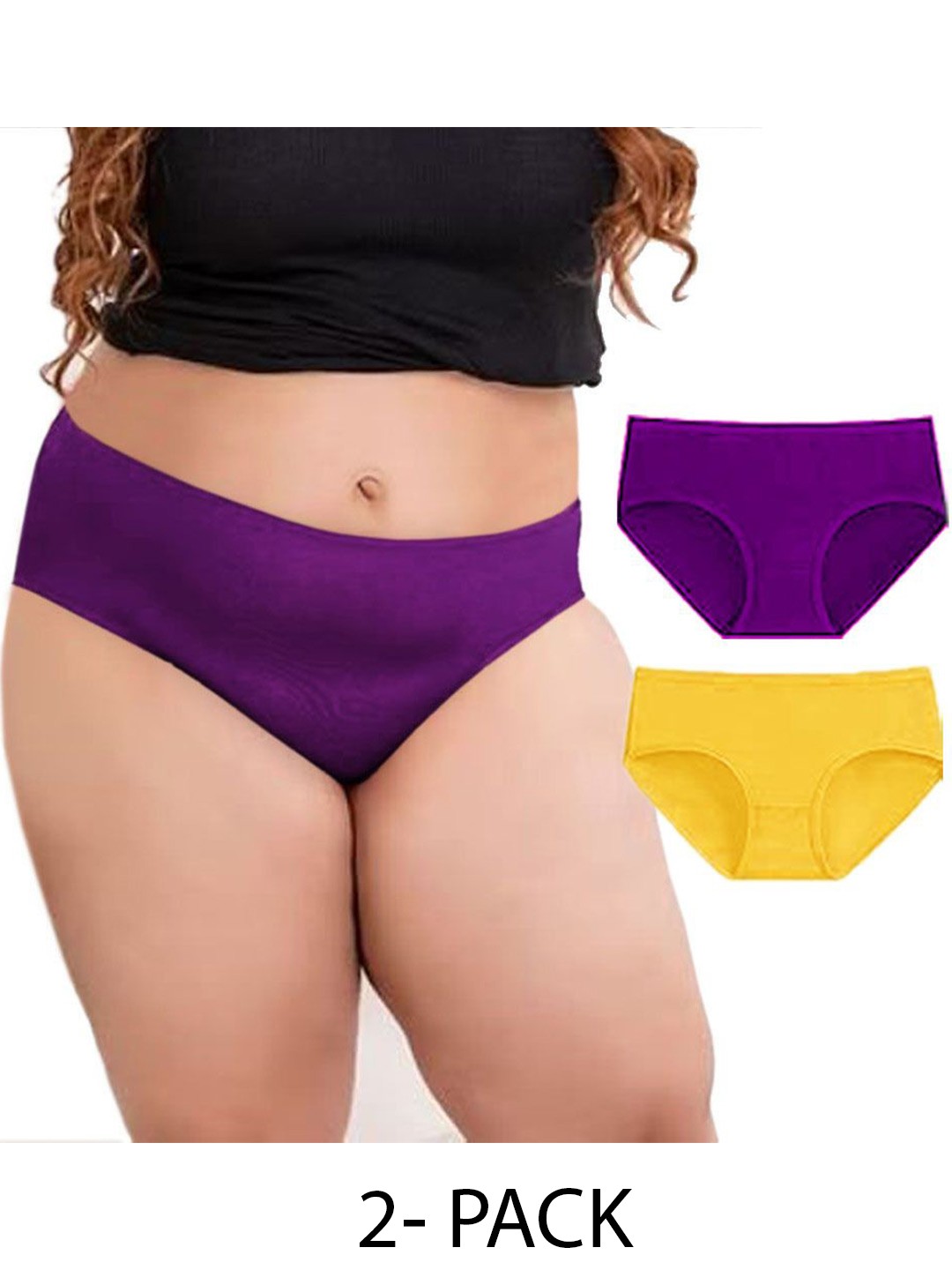 

Diving Deep Women Pack of 2 Hipster Briefs, Purple