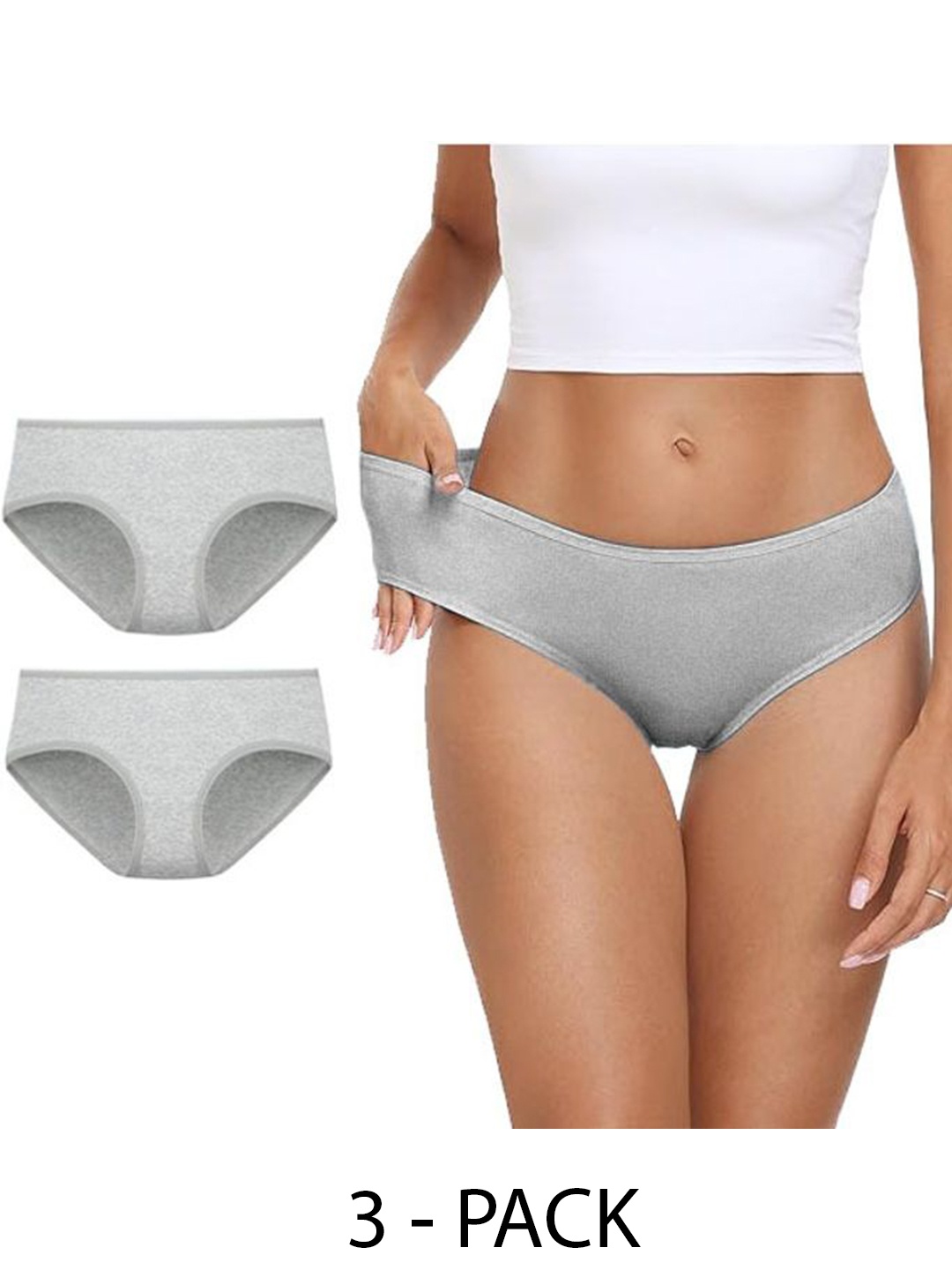 

Diving Deep Women Pack of 3 Cotton Assorted Hipster Briefs