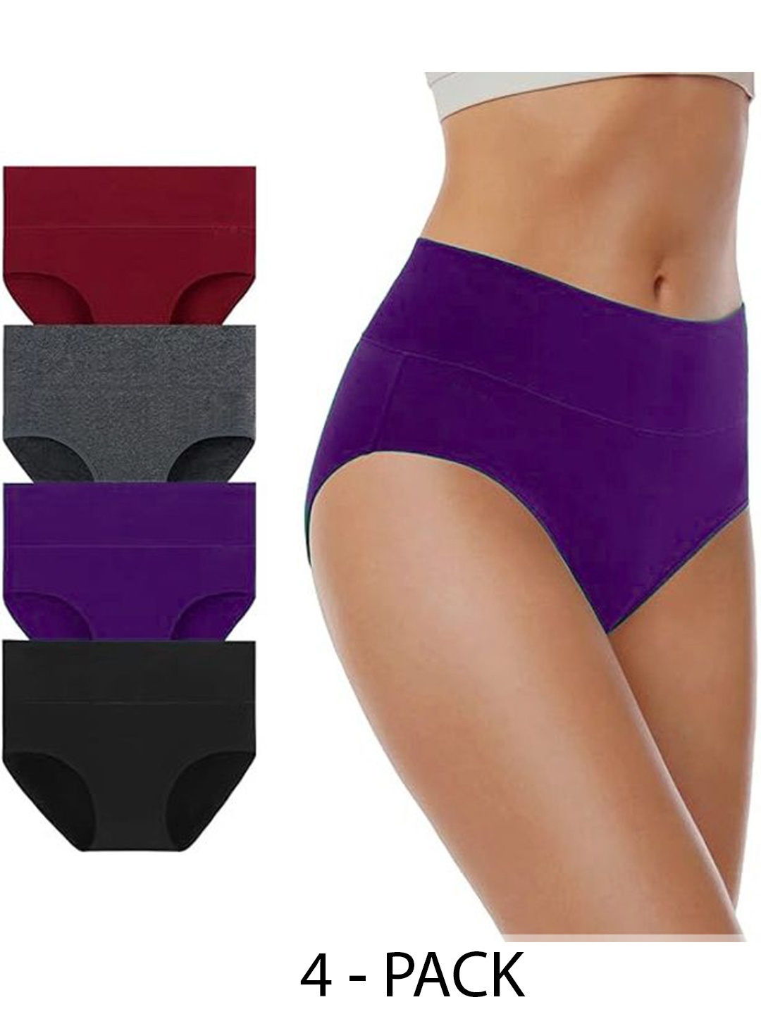 

Diving Deep Women Pack of 4 Hipster Briefs, Assorted